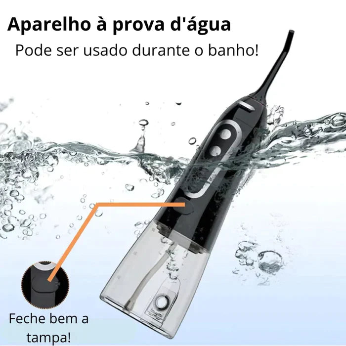 Waterpik Bucal Wave - Irrigador Dental + Cabo Usb + 5 Bicos + Necessáire para Viagem